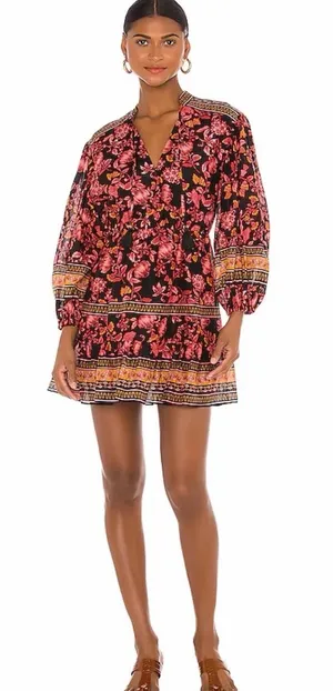NWT- Alice + Olivia 'Sedona' Floral Mini-Dress, Fall Into You - Size 8 - C30-104 thumbnail 1