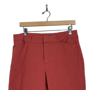 Old Navy Pixie Skinny Solid Pants Rust Red Business Casual Stretch Size 12 thumbnail 2