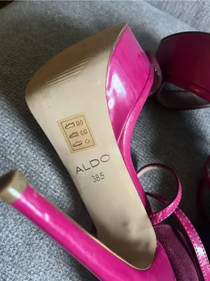 Aldo Burgundy Red Strappy Block Heel Sandals thumbnail 7