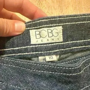 BCBG JEANS |‎ Women's Dark Wash Contrast Stitch High Rise Straight Leg Jeans, 10 thumbnail 3