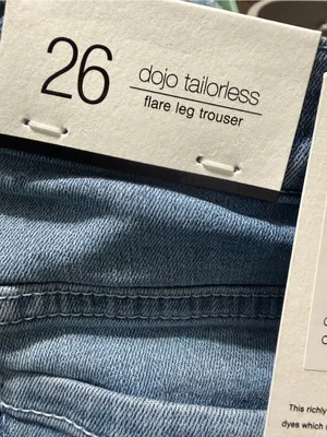 7 For All Mankind Tailorless Dojo Jeans Flare Leg Trouser Size 26 thumbnail 9
