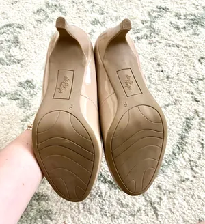 Classic Nude Patent Leather Heel Pumps thumbnail 4