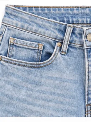 Risen Jeans Size 11 Light Wash High Rise Cropped Wide Leg Jeans thumbnail 3