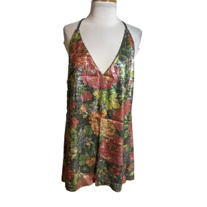 Free people floral tangier‎ sequin mini dress thumbnail 5
