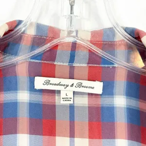 Madewell Broadway & Broome Size Large Top Pemberley Blouse‎ Silk Plaid 1236 thumbnail 12