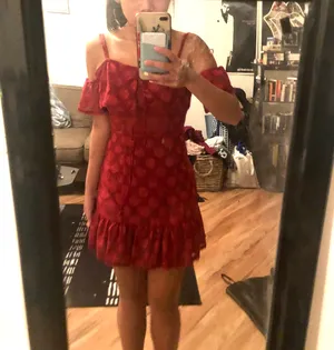 Tularosa Red Polka Dot Dress thumbnail 2