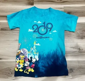 Disney Parks 2019 Tie Dye Graphic Tee Women’s Small thumbnail 1