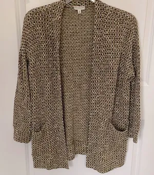 Earthbound Textured Knit Open Front Cardigan Small thumbnail 1