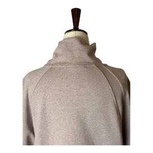 Varley Sweatshirt Women‎ XS Taupe Heathered Turtleneck Atlas Pullover Athleisure thumbnail 4