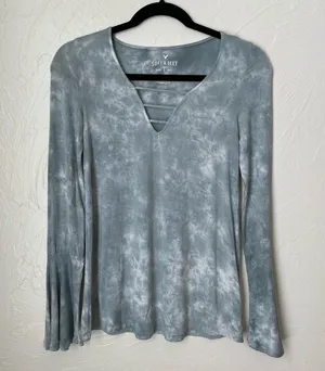 American Eagle tie dyed long sleeve top▪️XS thumbnail 2