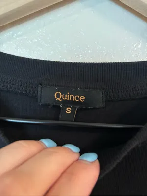 QUINCE 100% Organic Cotton Relaxed R Shirt in Black thumbnail 4