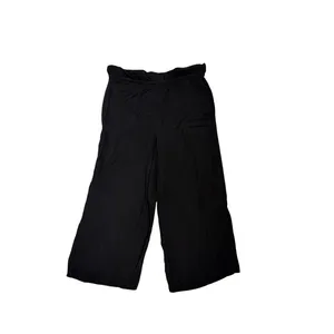 Aritzia Wildred Effortless Black Crepe Drawstring Loose Wide Leg Pants XS thumbnail 2