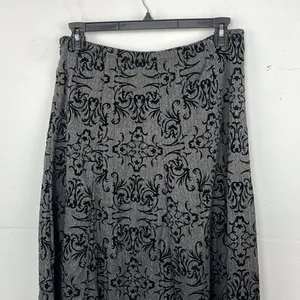 J. Jill Flared Skirt Velvet design side Zipper size 14 thumbnail 4