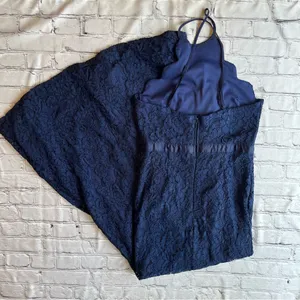 LULUS Zenith Navy Blue Lace Maxi Dress Large Event Party Long Sexy Gown thumbnail 9