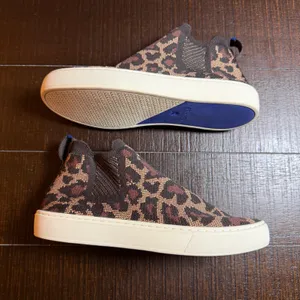 Rothy's The Chelsea Sneaker Women 7 Wildcat Leopard Print High Top Slip On thumbnail 10