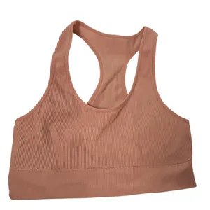 Honeydew Ribbed Racerback Sports‎ Bra Pinkish Peach XL Seamless Activewear thumbnail 1