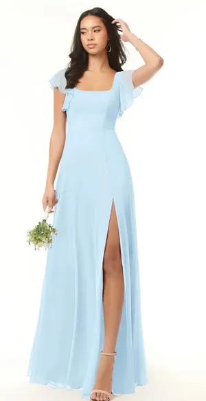 Azazie Bondi Chiffon Bridesmaid Dress thumbnail 1