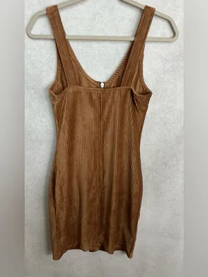 No Boundaries Corduroy Ribbed Dress with Front Zip thumbnail 2