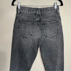 Slvrlake London High Rise‎ Straight Moonlight Destructed Black Acid Washed Jeans thumbnail 11