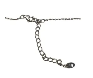 Vintage Sterling Silver Mama Script Pendant Necklace CZ Stones Estate Adj 18" thumbnail 4