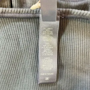 SKIMS Cotton Rib Thong Bodysuit in Pacific, NWT thumbnail 7