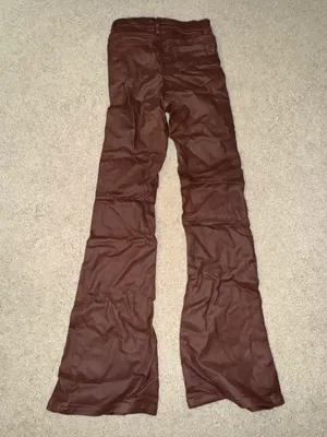 Edikted Leather Flare Pants thumbnail 3