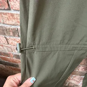 Halara Olive Green Wide Leg Pants NEW Womens Medium Drawstring Adjustable thumbnail 2