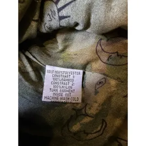 Calme Green Tan Black Printed Fleece Jacket thumbnail 6