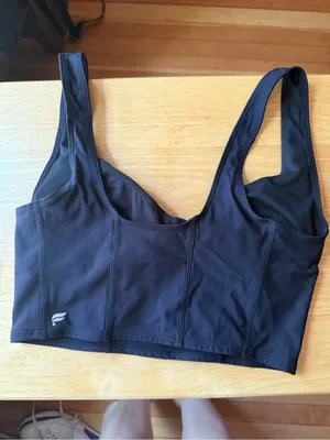 Women’s Fabletics Charolette low impact Black padded sports bra size‎ small thumbnail 4