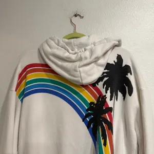 Spiritual Gangster Palm Finn Zip Hoodie Stone Rainbow Sz M thumbnail 8