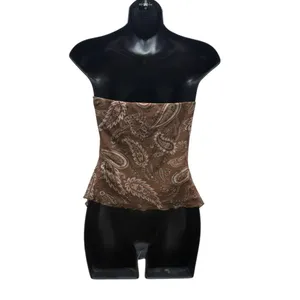 Almost Famous Boho Strapless Paisley Sheer Flowy Top thumbnail 5