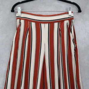 H&M Blown Striped Palazzo Wide Leg Boho Harem Trouser‎ Pull On Pants Small 6 thumbnail 2
