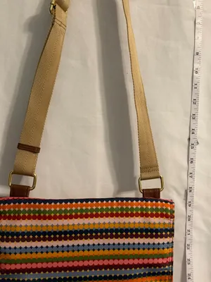 Franco Sarto Multicolor Dot-Print Crossbody with Tan Strap thumbnail 5