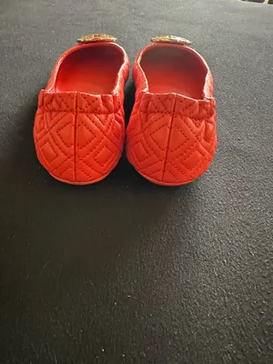Like New! Tory Burch Minnie Quilted Travel Ballet | Size 7 | Bright Samba/Gold thumbnail 4