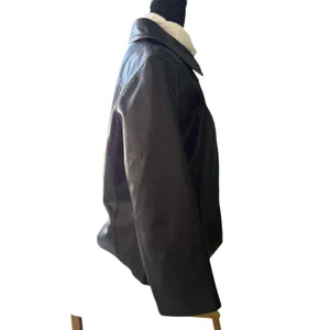 Banana Republic Vintage 1990s Black Leather Jacket Women's Small thumbnail 6