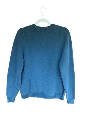 Lands End Turquoise Crew Neck Sweater thumbnail 3