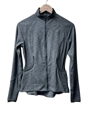 Lululemon Gait Keeper Jacket Full Zip Long Sleeves Heathered Black 6 W4AKFS thumbnail 3