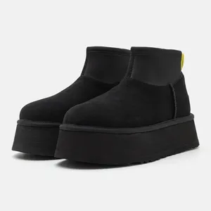 Ugg Classic Mini Dipper Black Platform Ankle Boots thumbnail 2