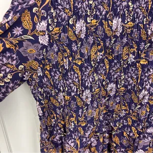 Universal Thread Purple Floral Smocked Dress Size 2X thumbnail 8