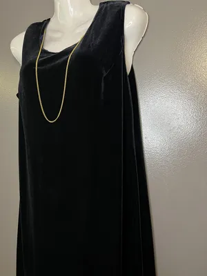 R&M Richards Dress Womens Black Velvet Sleeveless Maxi Formal Evening Style 9067 thumbnail 5