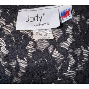 Vintage Jody Lace Peplum Vest Women's XL Sheer Witchy Goth Whimsygoth Fall thumbnail 7