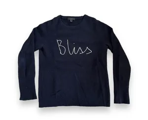 GUC J. CREW Bliss Wool Blend Navy Sweater thumbnail 2