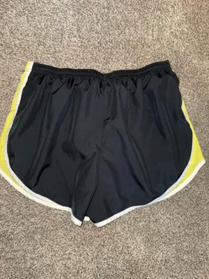 Nike Dri-FIT Women's Lined Running Shorts Black and Yellow thumbnail 3