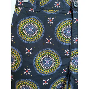 Maeve Anthropologie Black Medallion Print Chino‎ Shorts Size 2 High Rise thumbnail 5