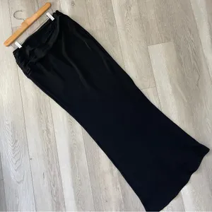 White Fox Skirt draped slip maxi womens Black small formal chic resortwear thumbnail 4