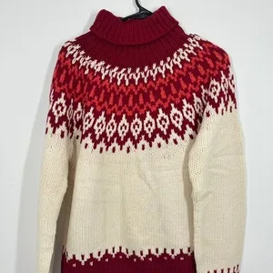 American Eagle Outfitters Hand Knit Lambswool Fair Isle Turtleneck‎ Sweater thumbnail 2