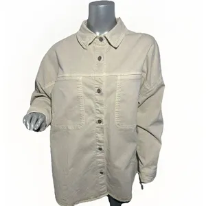 Marine Layer Molly Oversized Shirt Jacket Stone Beige Medium NWT Shacket $168 thumbnail 6