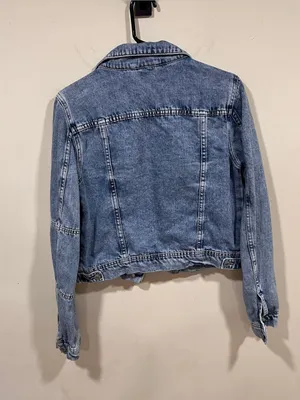 Free People x We The Free Rumors Denim Trucker Jacket SIze: Small biker Y2K EUC thumbnail 8