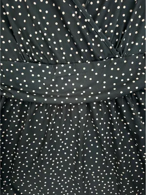 Ouges NEW Women's Dress Size Large Jade Polka Dot Fit Flare Classic City Chic Green thumbnail 7
