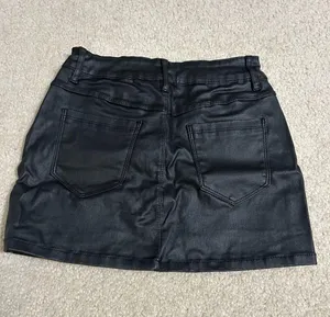 Black Faux Leather Mini Skirt thumbnail 2